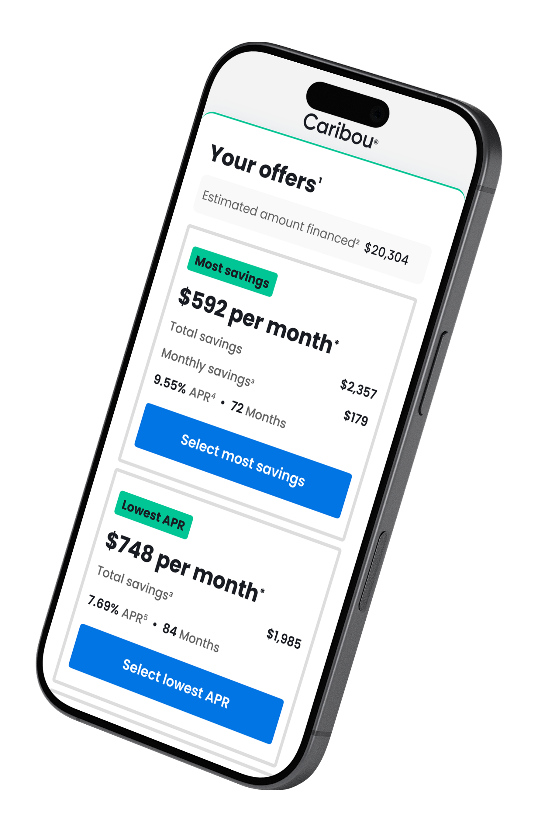 Caribou Financial Auto Refinance Conversion Redesign